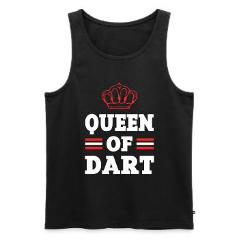Queen Darts - Men's Premium Organic Tank Top - black - Front - Michal (187cm)