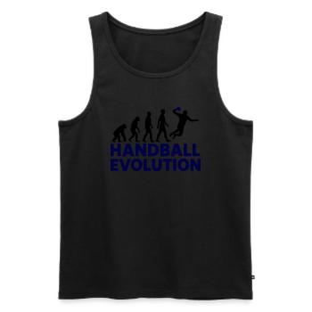 Handball Evolution Sport Motif - Débardeur bio Premium Homme - noir - Devant - AI Model Male 178 light (178cm)
