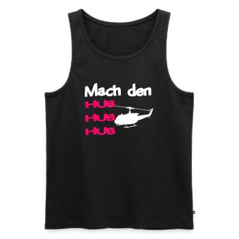 Mach den Hub Helikopter 117 - Männer Premium Bio Tank Top - Schwarz - Vorne - Michal (187cm)