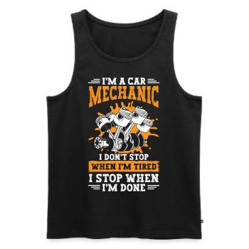 Mechanic Craftsman Repair - Men's Premium Organic Tank Top - black - Front - Michal (187cm)