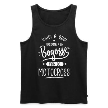 motocross Bogosse fan de sport moto cross - Débardeur bio Premium Homme - noir - Devant - Michal (187cm)