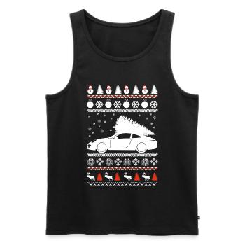 Ugly Christmas Sportwagen - Männer Premium Bio Tank Top - Schwarz - Vorne - Michal (187cm)