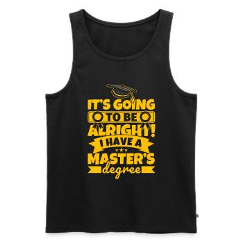 Master-Abschluss Geschenk Masterarbeit - Männer Premium Bio Tank Top - Schwarz - Vorne - AI Model Male 178 light (178cm)
