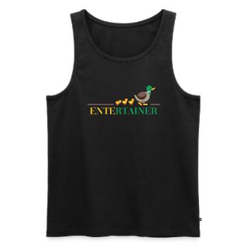 bauernhof ente entertain me thug duck life fun - Männer Premium Bio Tank Top - Schwarz - Vorne - AI Model Male 178 light (178cm)