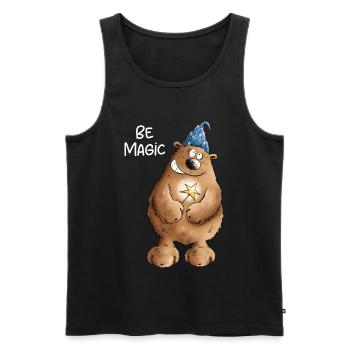 Be Magic Magician Bear I Magician - Men's Premium Organic Tank Top - black - Front - Michal (187cm)