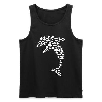 Dolphin Fish Sea Fish - Men's Premium Organic Tank Top - black - Front - Michal (187cm)