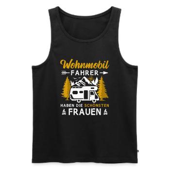 Wohnmobil Camping Wohnmobilfahrer Campingurlaub - Männer Premium Bio Tank Top - Schwarz - Vorne - AI Model Male 178 light (178cm)