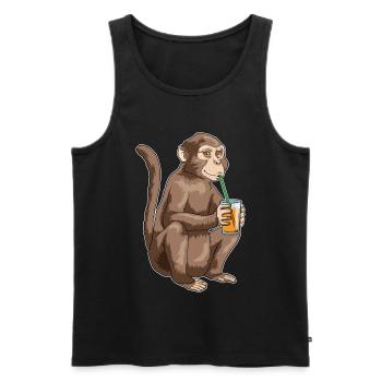 Affe Saft - Männer Premium Bio Tank Top - Schwarz - Vorne - AI Model Male 178 light (178cm)