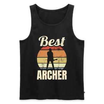 Best Archer - Männer Premium Bio Tank Top - Schwarz - Vorne - AI Model Male 178 light (178cm)