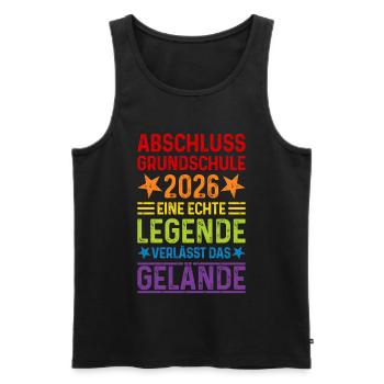 Primary school graduation 2026 - Men's Premium Organic Tank Top - black - Front - Michal (187cm)