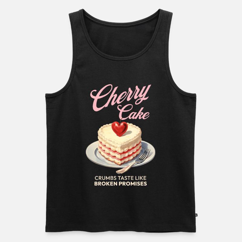 Kirschen Kirschkuchen Backen Geschenk - Männer Premium Bio Tank Top - Schwarz