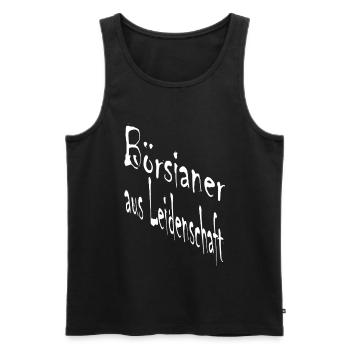 Passionate stock market traders - Men's Premium Organic Tank Top - black - Front - Michal (187cm)