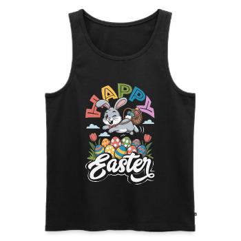 Happy Easter Sweet Easter Bunny Egg Hunt Easter Eggs - Men's Premium Organic Tank Top - black - Front - Michal (187cm)
