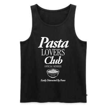 Pasta Lovers Club - Männer Premium Bio Tank Top - Schwarz - Vorne - AI Model Male 178 light (178cm)