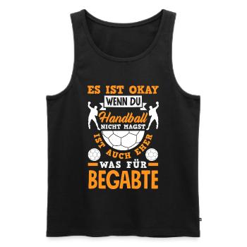 Handball Handballer Handball Trainer Fan Geschenk - Männer Premium Bio Tank Top - Schwarz - Vorne - Michal (187cm)