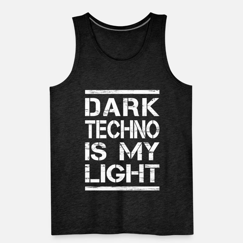 Techno - Techno music - Dark Techno is my Light Männer Premium Bio Tank Top