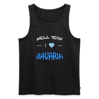 Bayern Bavaria - Männer Premium Bio Tank Top - Schwarz - Vorne - AI Model Male 178 light (178cm)