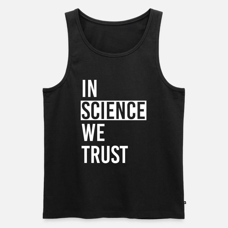 In Science we trust - Männer Premium Bio Tank Top - Schwarz