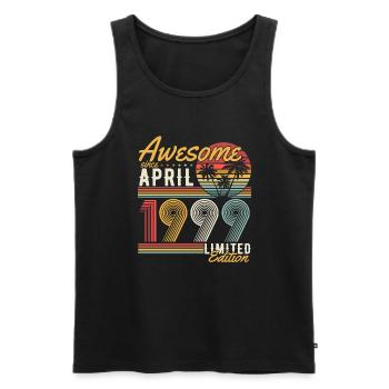Avril 1999 Vintage Anniversaire Vintage Rétro - Débardeur bio Premium Homme - noir - Devant - Michal (187cm)