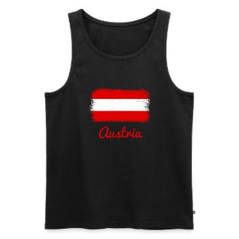 Austria Nationalflagge austria flag - Männer Premium Bio Tank Top - Schwarz - Vorne - AI Model Male 178 light (178cm)
