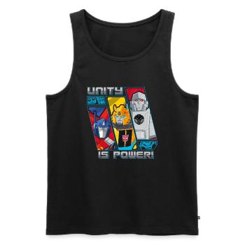 Transformers Earth Spark Optimus Prime Bumblebee - Männer Premium Bio Tank Top - Schwarz - Vorne - AI Model Male 178 light (178cm)