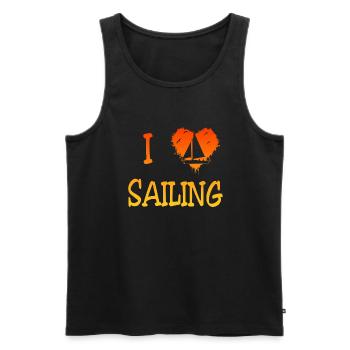 segeln segler segelboot kapitän - Männer Premium Bio Tank Top - Schwarz - Vorne - Michal (187cm)