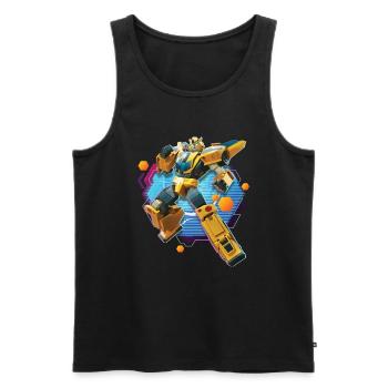 Transformers Earth Spark Bumblebee Autobot - Männer Premium Bio Tank Top - Schwarz - Vorne - AI Model Male 178 light (178cm)