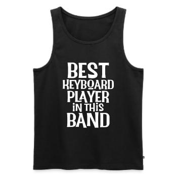 Best Keyboard Player Keyboardist Piano Player - Débardeur bio Premium Homme - noir - Devant - AI Model Male 178 light (178cm)