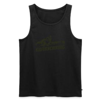 Kiefernchirurg - Holz machen - Kettensäge Wald - Männer Premium Bio Tank Top - Schwarz - Vorne - Michal (187cm)