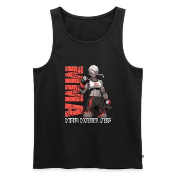MMA Fighter 3 – Chemise d’anime - Débardeur bio Premium Homme - noir - Devant - AI Model Male 178 light (178cm)