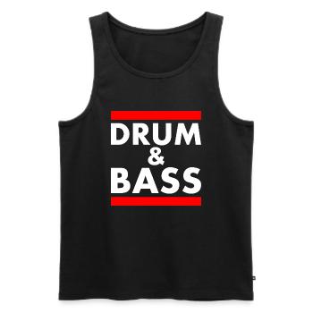 Drum and bass - Men's Premium Organic Tank Top - black - Front - Michal (187cm)