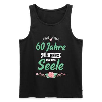 60 Jahre verheiratet Jahrestag sechzigster - Männer Premium Bio Tank Top - Schwarz - Vorne - Michal (187cm)