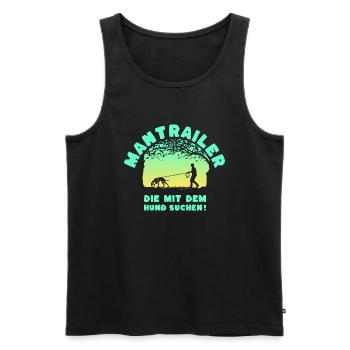 Mantrailer - die mit dem Hund suchen Jagdhund M S - Männer Premium Bio Tank Top - Schwarz - Vorne - Michal (187cm)