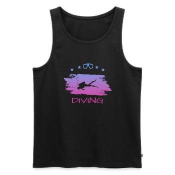 Tauchen - Männer Premium Bio Tank Top - Schwarz - Vorne - AI Model Male 178 light (178cm)