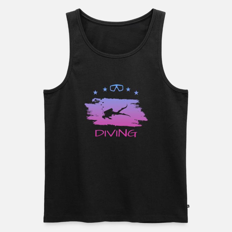 Tauchen - Männer Premium Bio Tank Top - Schwarz