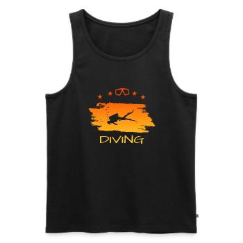 tauchen, diving - Männer Premium Bio Tank Top - Schwarz - Vorne - Michal (187cm)