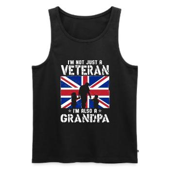 I'm Not Just A Veteran I m Also A Grandpa - Men's Premium Organic Tank Top - black - Front - AI Model Male 178 light (178cm)