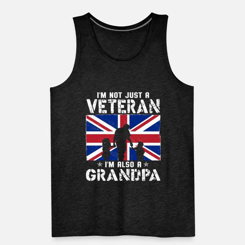 Ich bin nicht nur ein Veteran, ich bin auch ein Opa Männer Premium Bio Tank Top