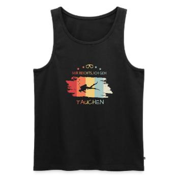 Tauchen Diving - Männer Premium Bio Tank Top - Schwarz - Vorne - Michal (187cm)