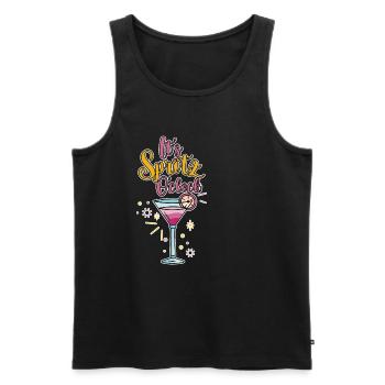 It's Spritz O'clock 4 - Men's Premium Organic Tank Top - black - Front - AI Model Male 178 light (178cm)