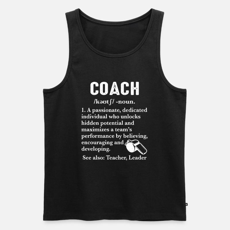 Definition von Coaching Coach - Männer Premium Bio Tank Top - Schwarz