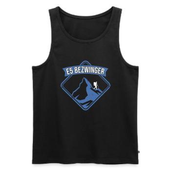 Alpenüberquerung Oberstdorf Meran E5 Fernwanderweg - Männer Premium Bio Tank Top - Schwarz - Vorne - Michal (187cm)