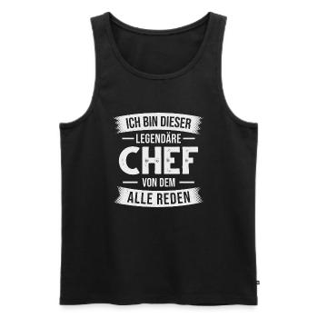 Chef Abteilungsleiter Vorgesetzter Mitarbeiter - Männer Premium Bio Tank Top - Schwarz - Vorne - AI Model Male 178 light (178cm)