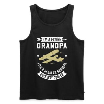 I’m A Flying Grand-père, grand-père pilote pilote de sport - Débardeur bio Premium Homme - noir - Devant - Michal (187cm)