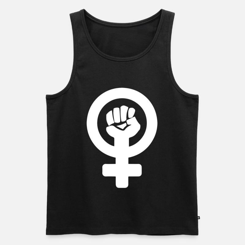 Frauenpower - Männer Premium Bio Tank Top - Schwarz