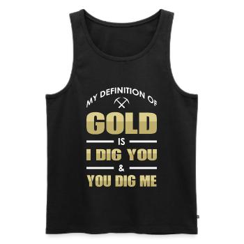 Goldbergbau Goldmine - Männer Premium Bio Tank Top - Schwarz - Vorne - AI Model Male 178 light (178cm)