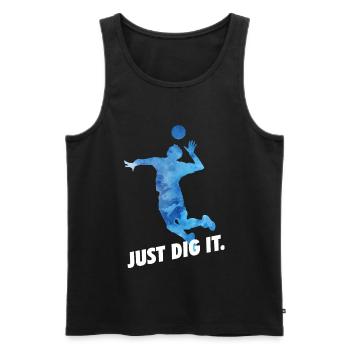 Volleyball Beach Volleyball - Men's Premium Organic Tank Top - black - Front - Michal (187cm)