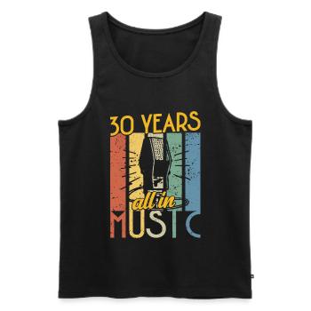 Vintage Musician 1994 30-jähriges Jubiläum - Männer Premium Bio Tank Top - Schwarz - Vorne - AI Model Male 178 light (178cm)