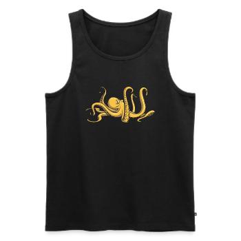 I like octopus - eight tentacles - squid - Men's Premium Organic Tank Top - black - Front - AI Model Male 178 light (178cm)