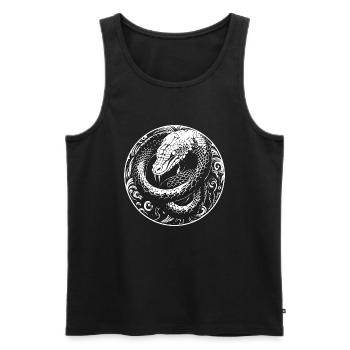 Snake - Men's Premium Organic Tank Top - black - Front - Michal (187cm)